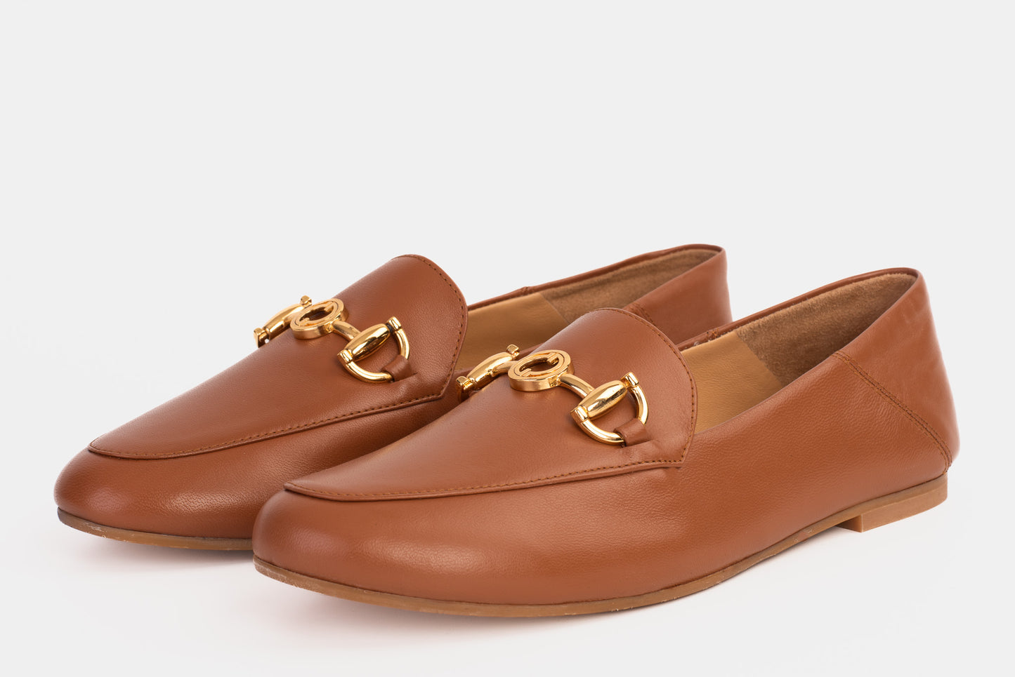 Luanda Brown Leather Women Flat Shoe