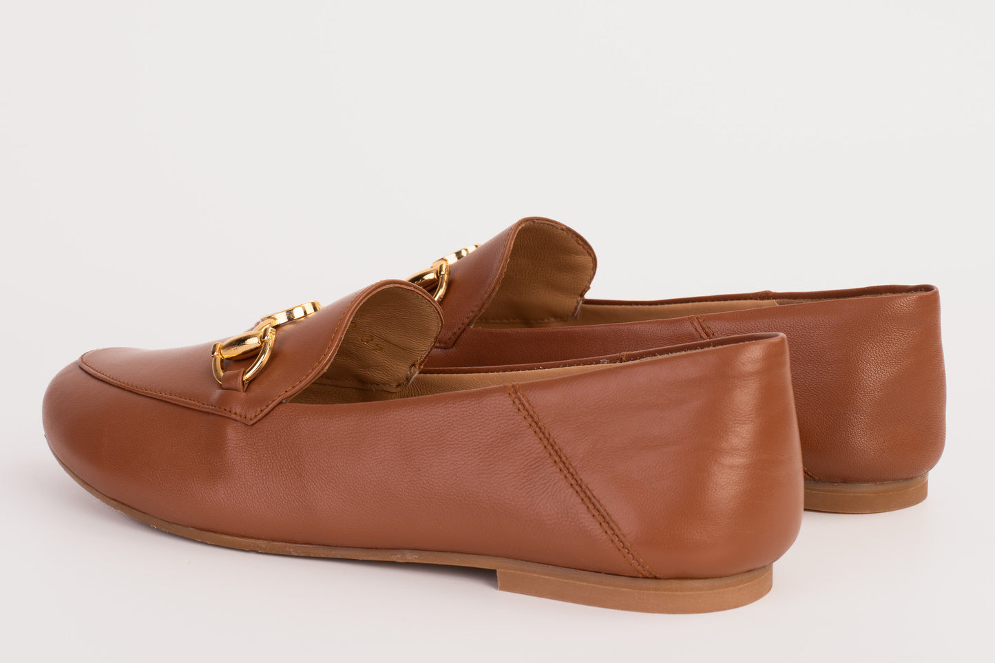 Luanda Brown Leather Women Flat Shoe