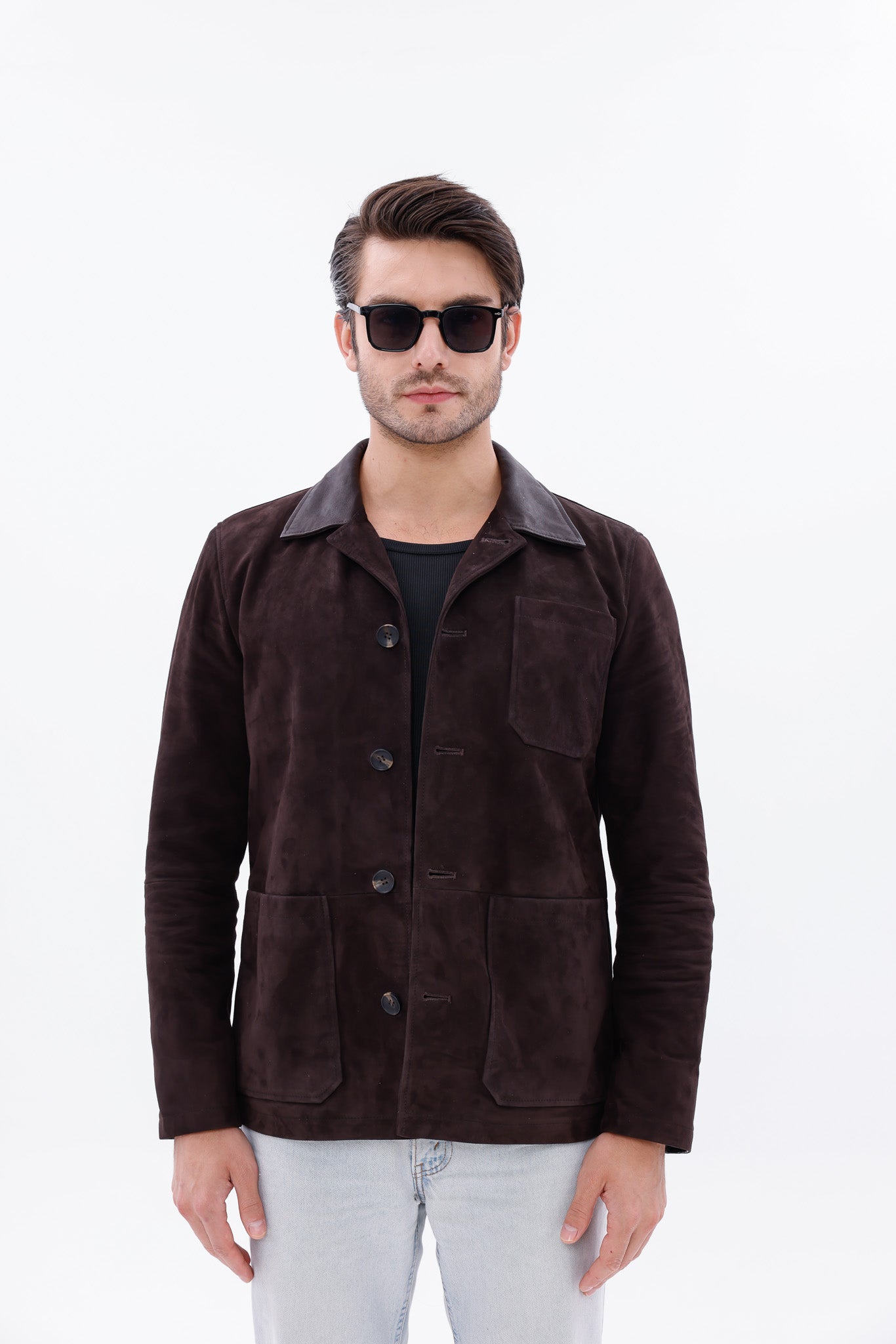The Matera Suede Brown Leather Men Jacket