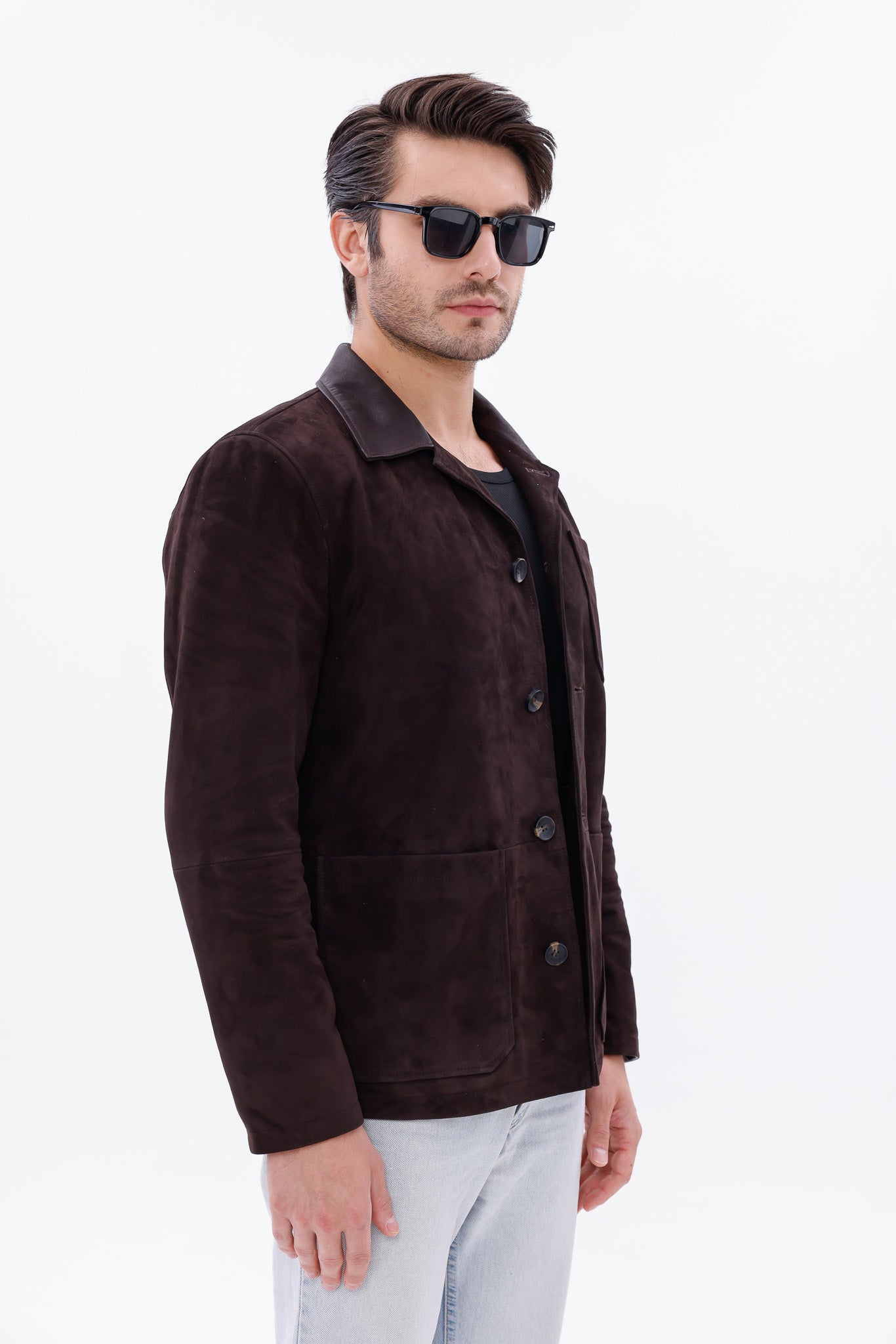 The Matera Suede Brown Leather Men Jacket