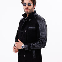 The Ravello Black Pythn Leather Men Jacket