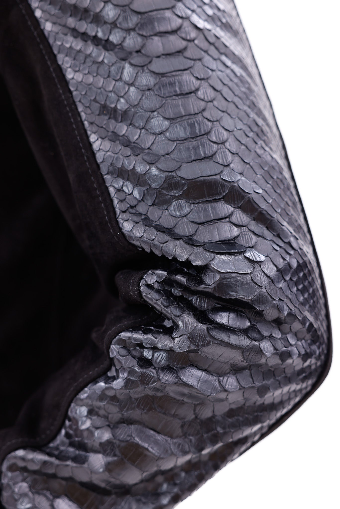 The Ravello Black Pythn Leather Men Jacket