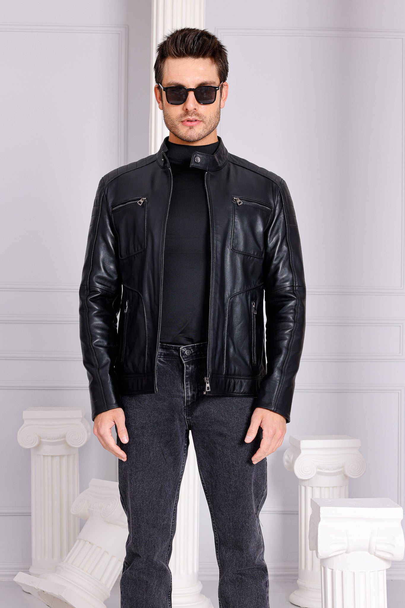 The Argento Black Leather Jacket