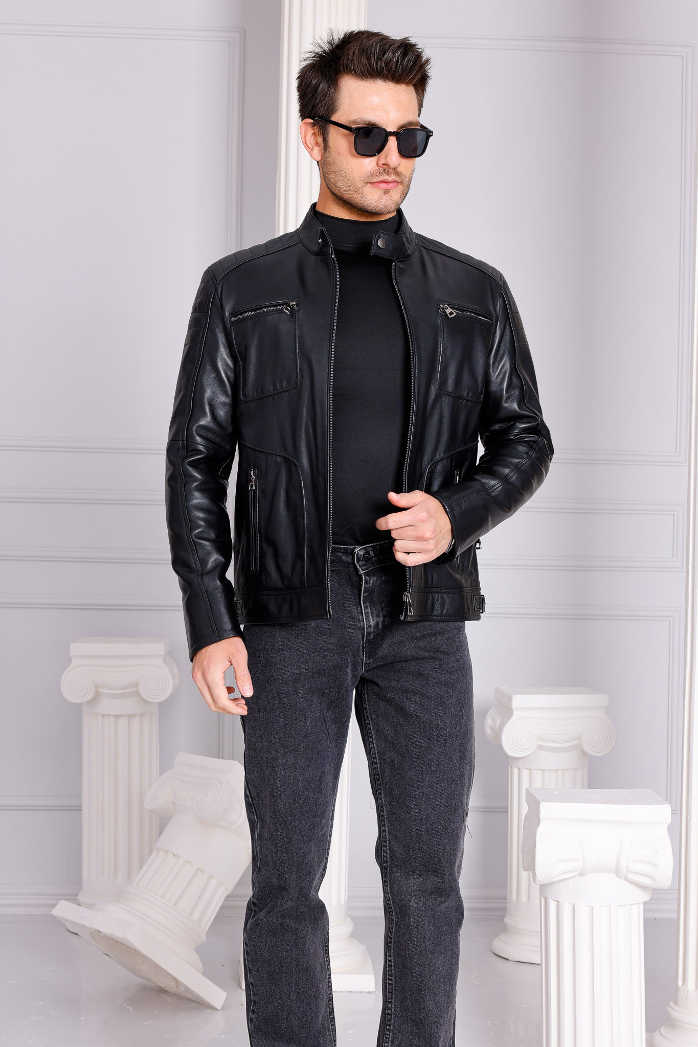 The Argento Black Leather Jacket