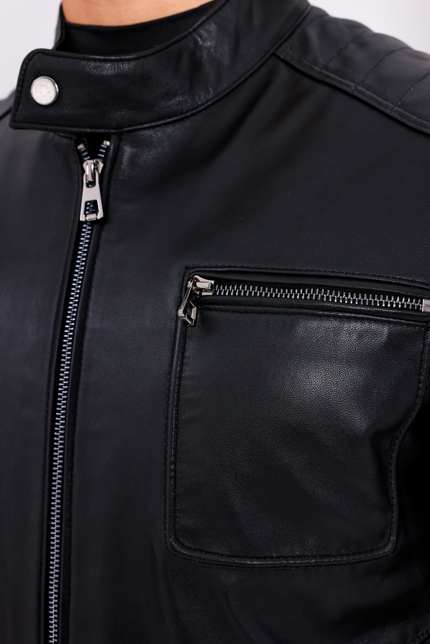 The Argento Black Leather Jacket