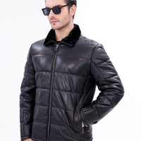 The Valtina Black Shearling Men Jacket