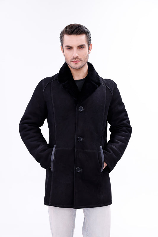 The Lariana Black Shearling Men Jacket
