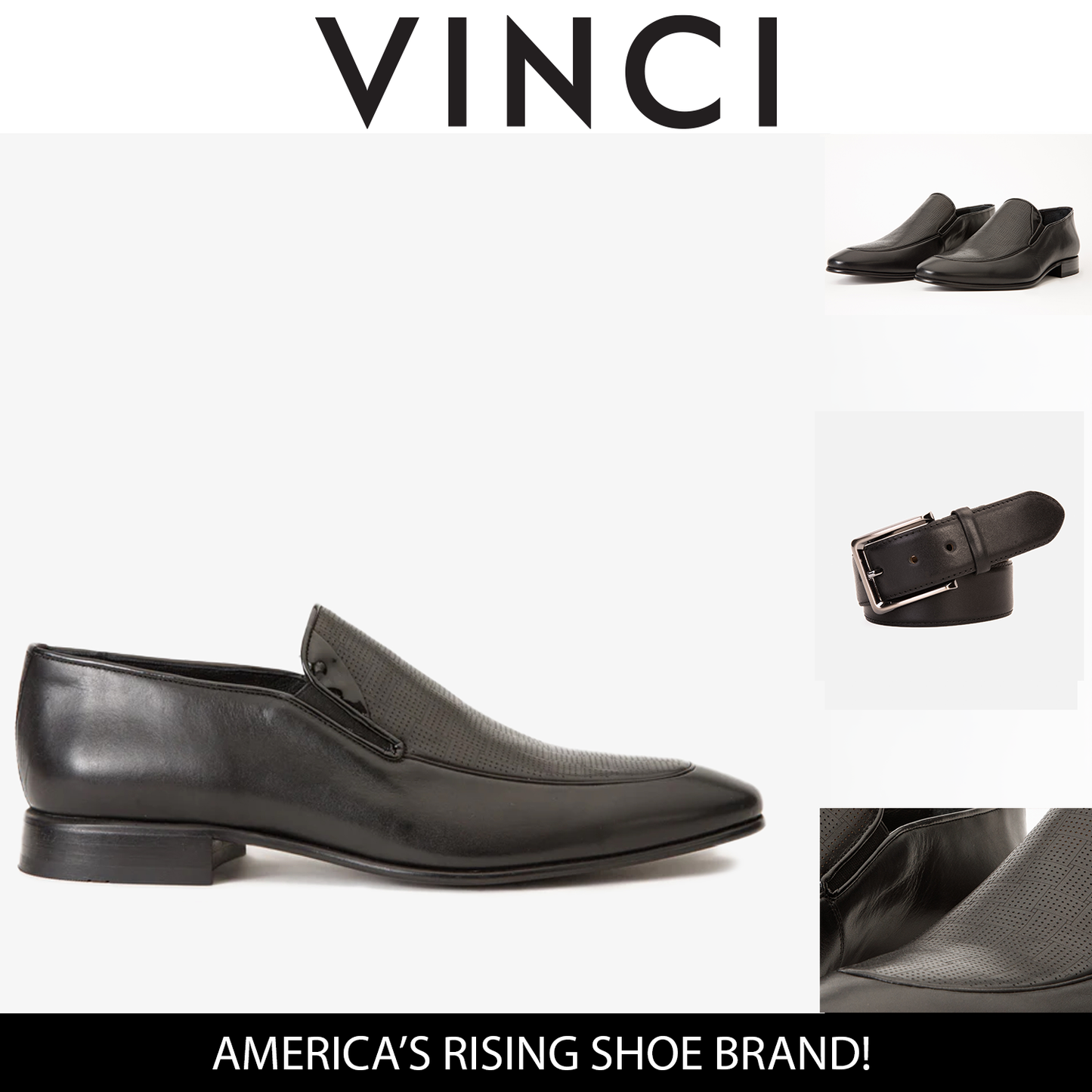 The Migues Black Leather Loafer Men Shoe
