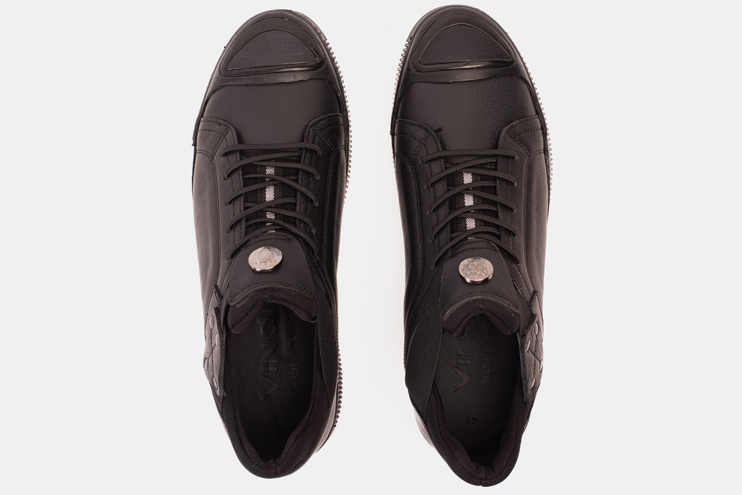 The Mumbai Black Leather Men Sneaker
