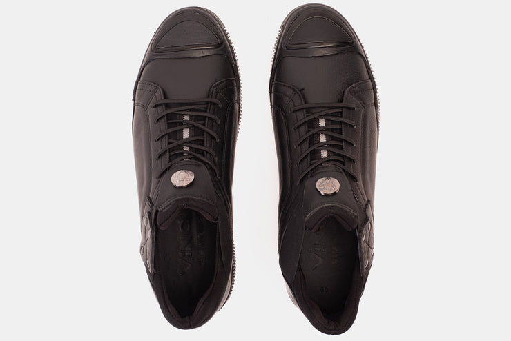 The Mumbai Black Leather Sneaker