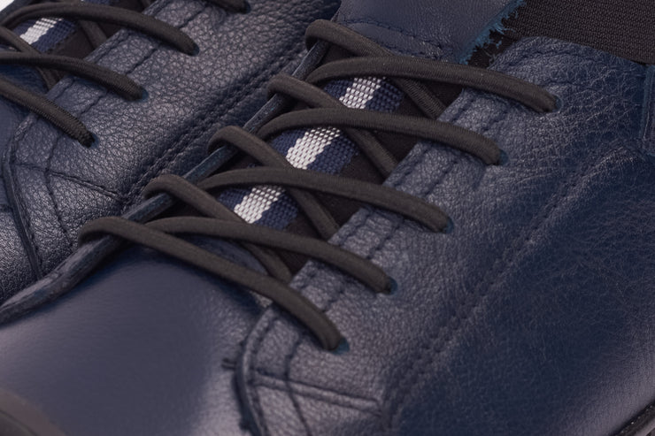 The Mumbai Navy Blue Leather Sneaker