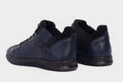 The Mumbai Navy Blue Leather Sneaker