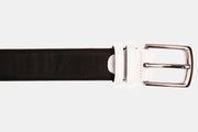 The Neiva Black/White Leather Belt