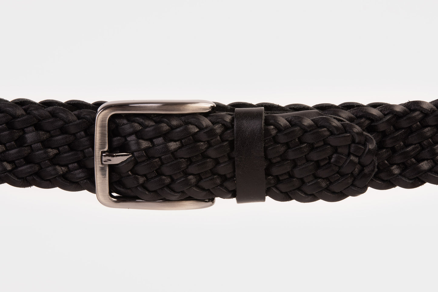 The Mclean Woven Black Color Leather Belt