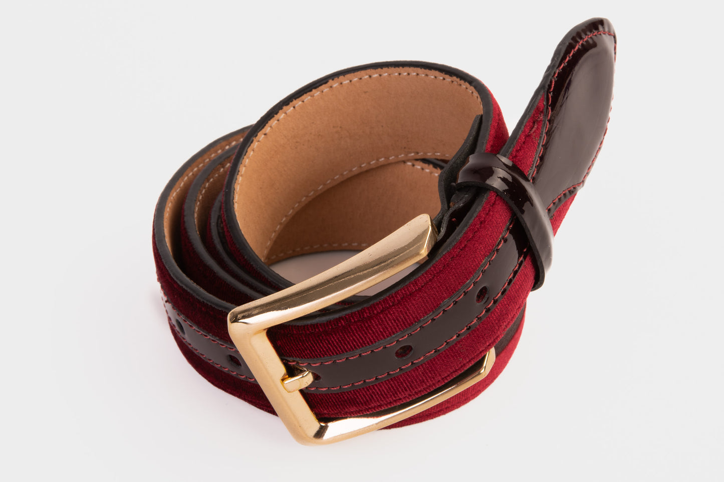 The Pontalto Burgundy Leather Belt