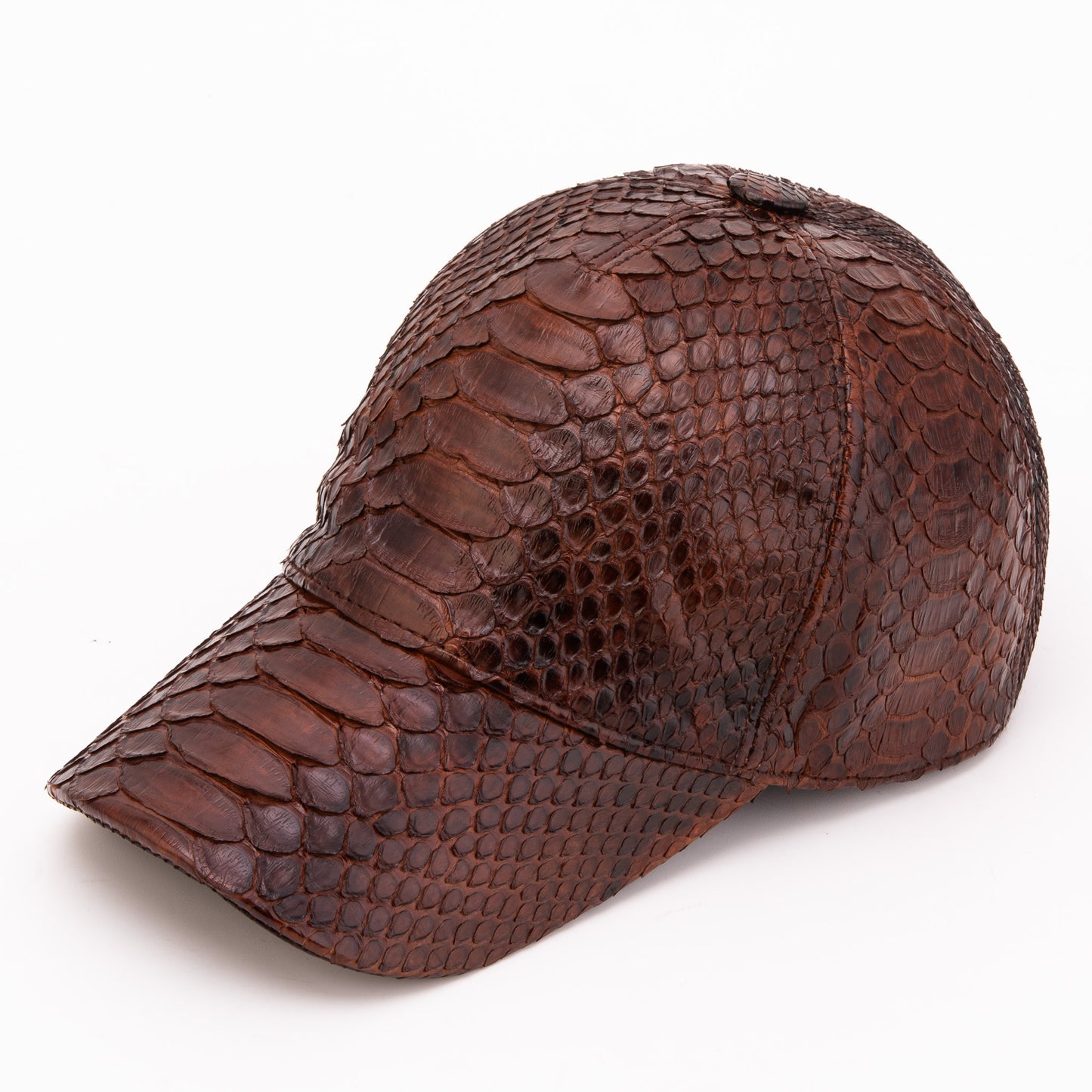 Boss Dark Brown  Python Leather Cap
