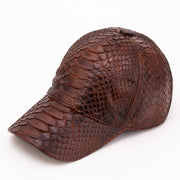 Boss Dark Brown  Python Leather Cap