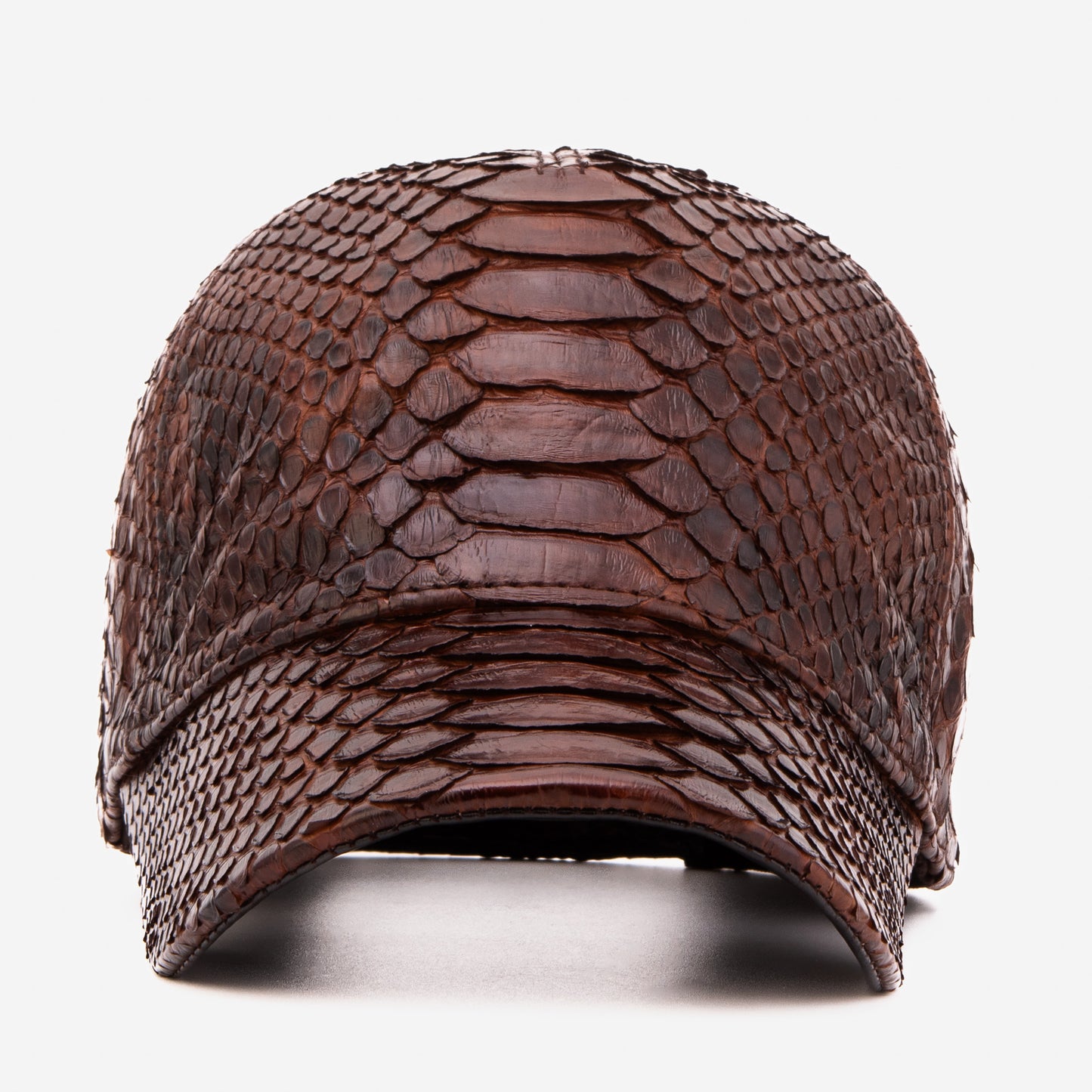 Boss Dark Brown  Python Leather Cap