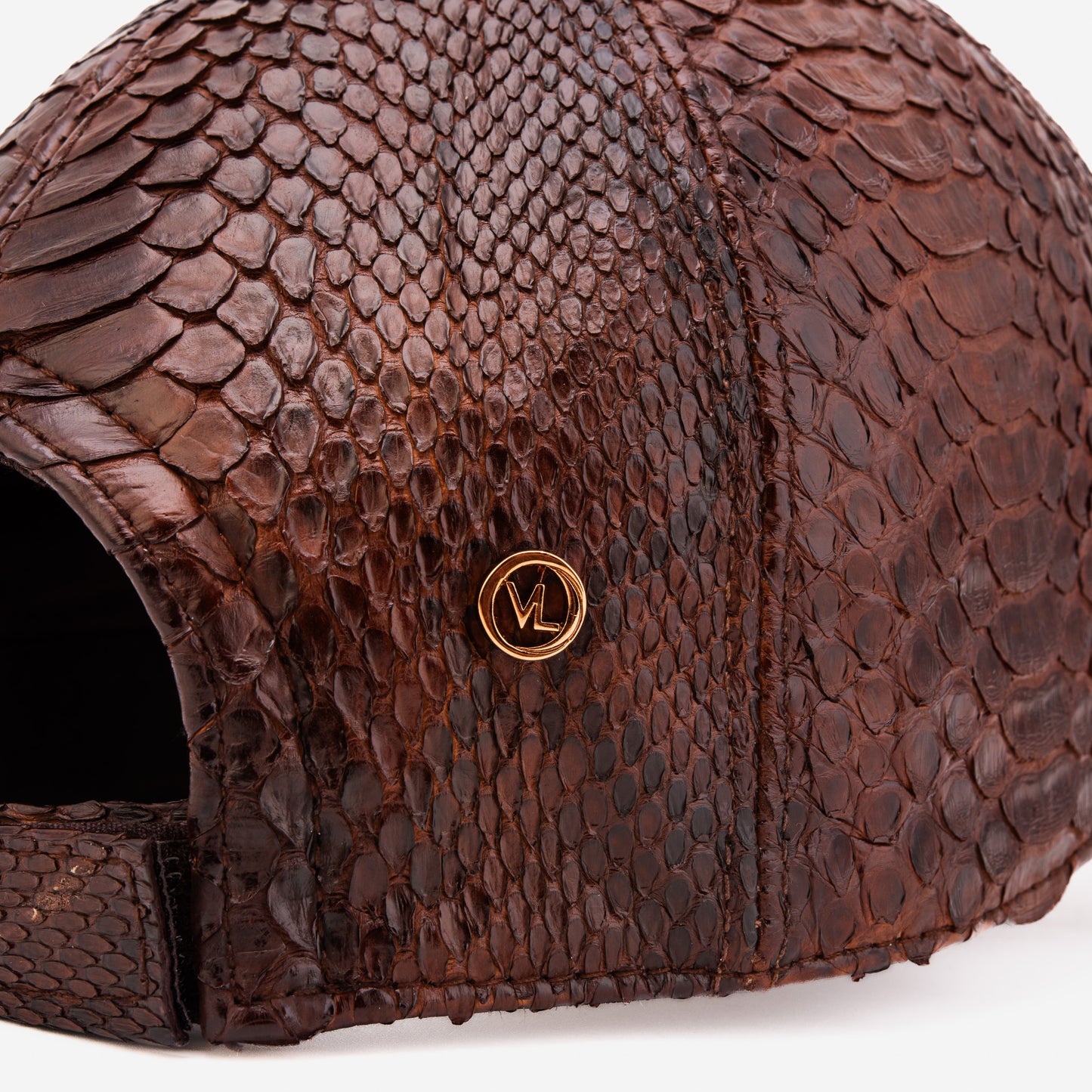 Boss Dark Brown  Python Leather Cap