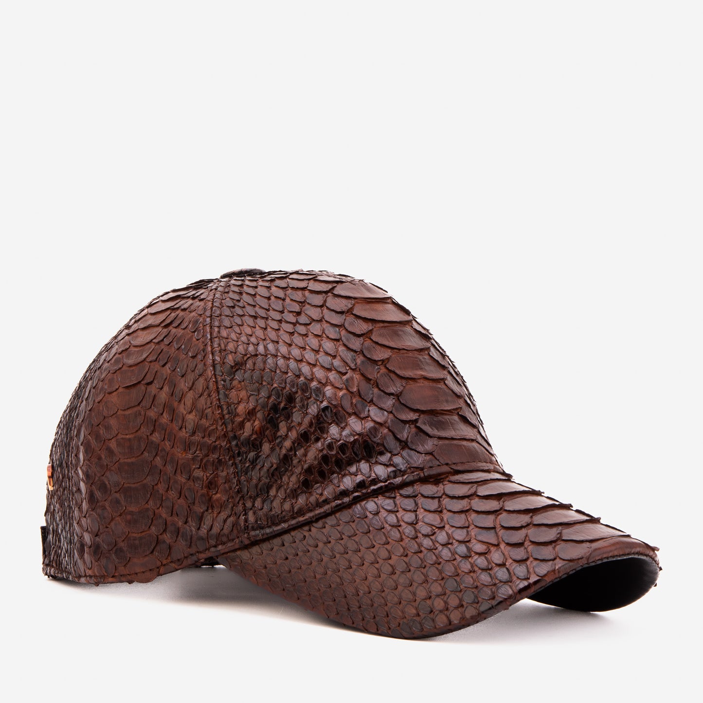 Boss Dark Brown  Python Leather Cap
