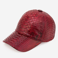 Boss Burgundy Leather Cap