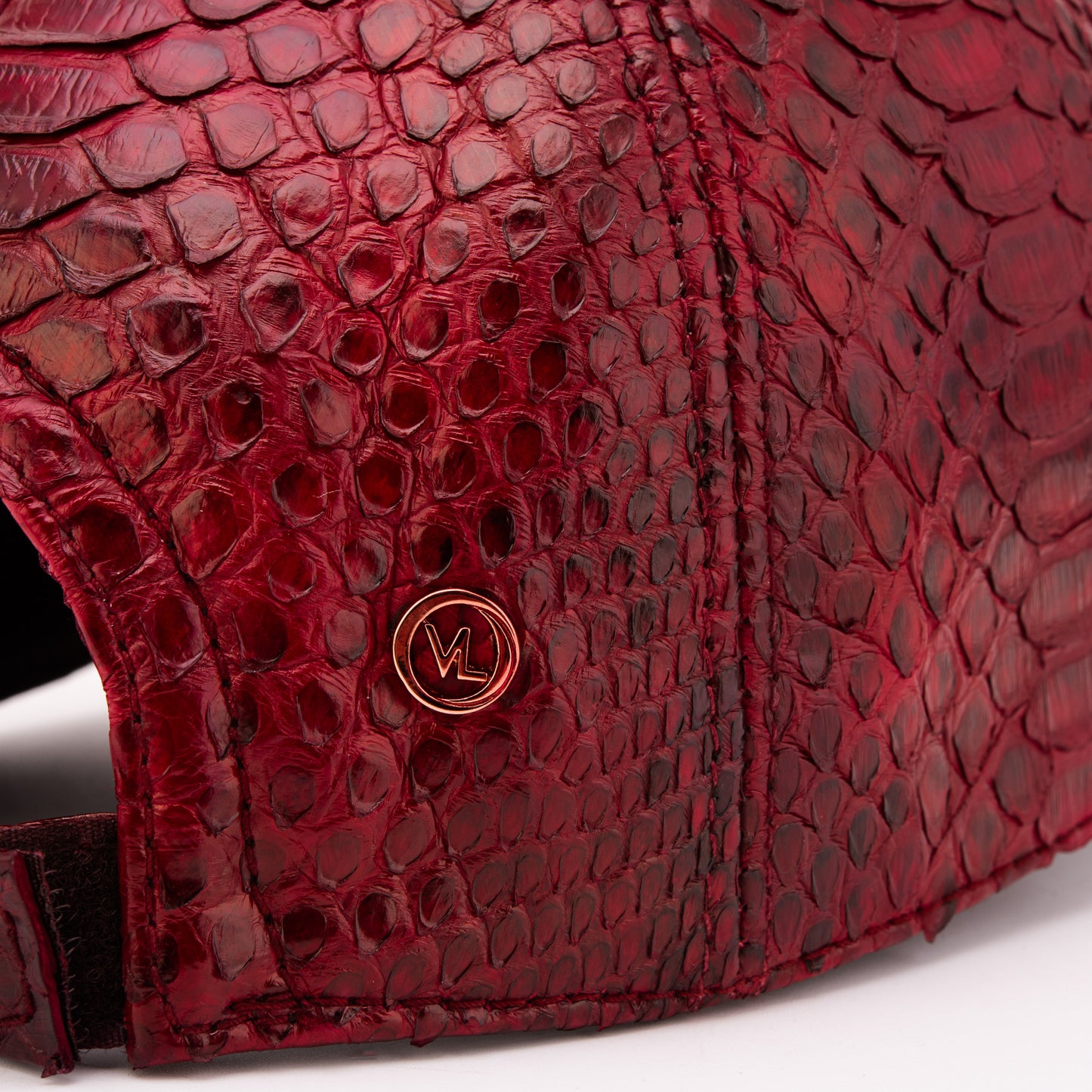 Boss Burgundy Leather Cap