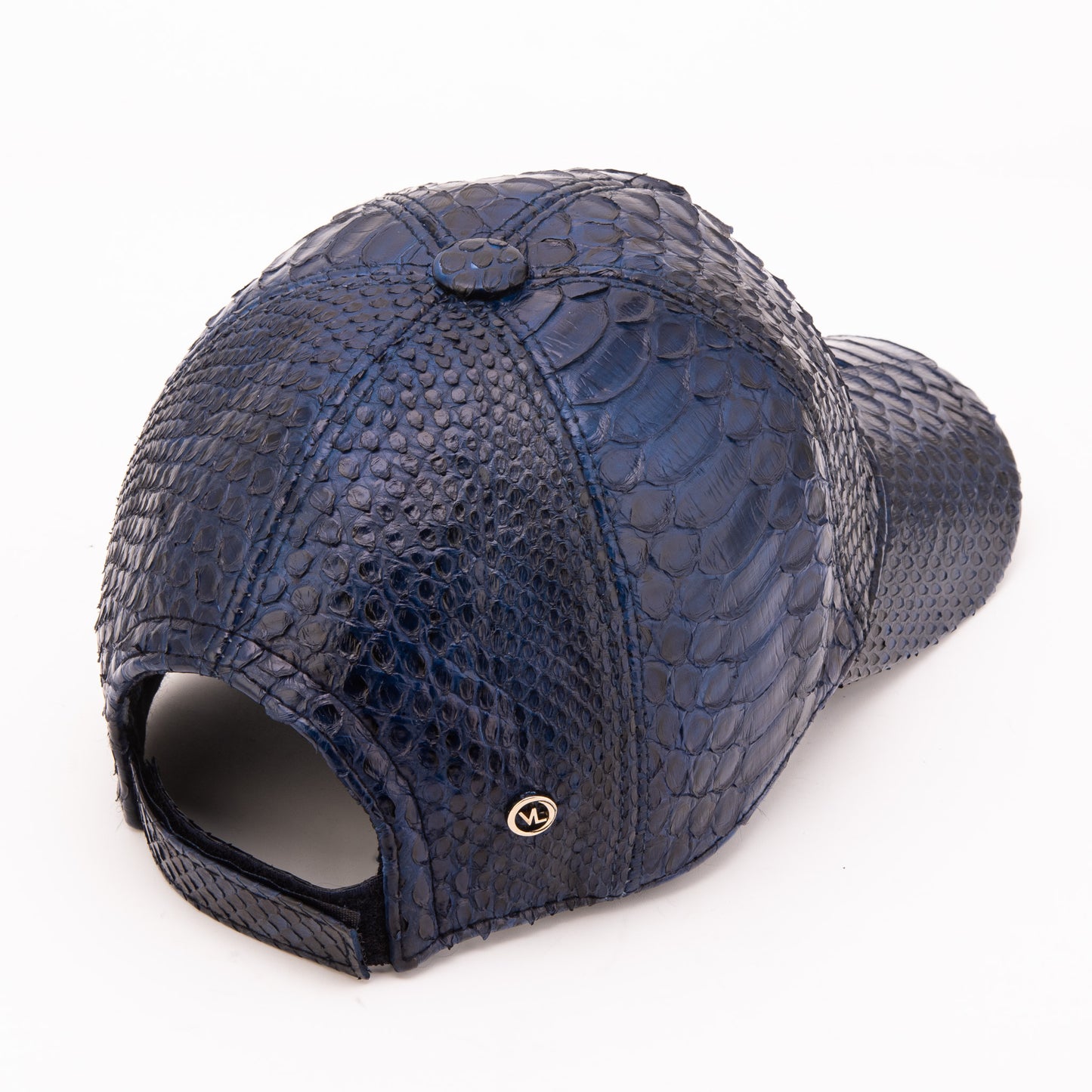 Boss Navy Blue  Python Leather Cap