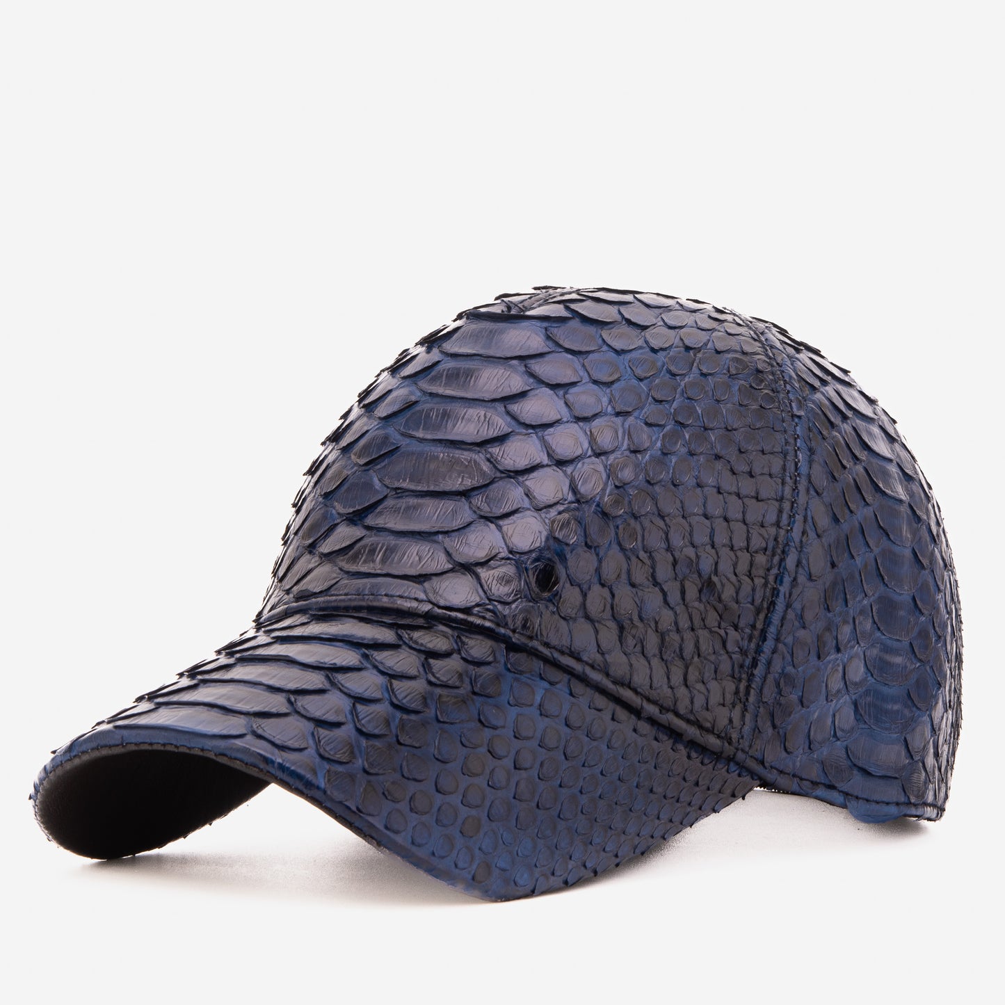 Boss Navy Blue  Python Leather Cap