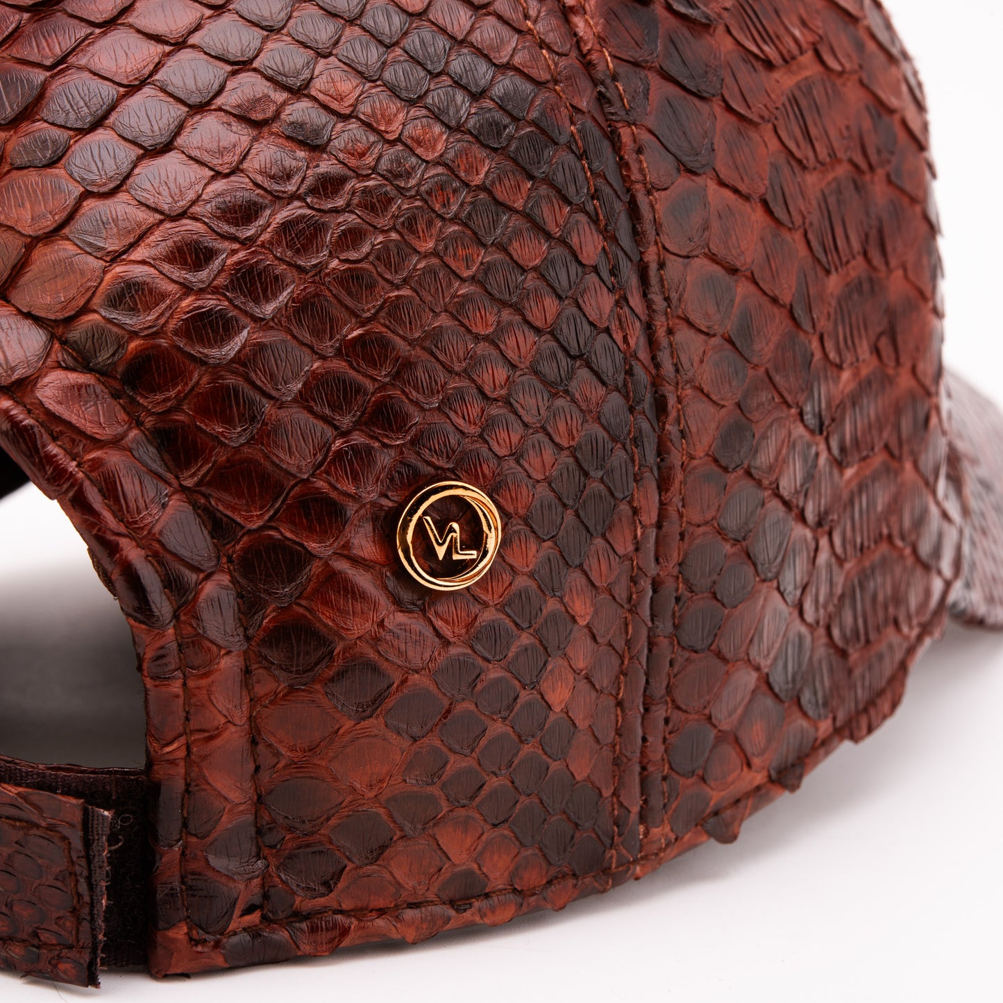 Boss Tan Python Leather Cap