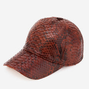 Boss Tan Python Leather Cap