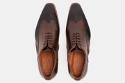 The Royal Hand Craft Black & Brown Wingtip Oxford Shoe