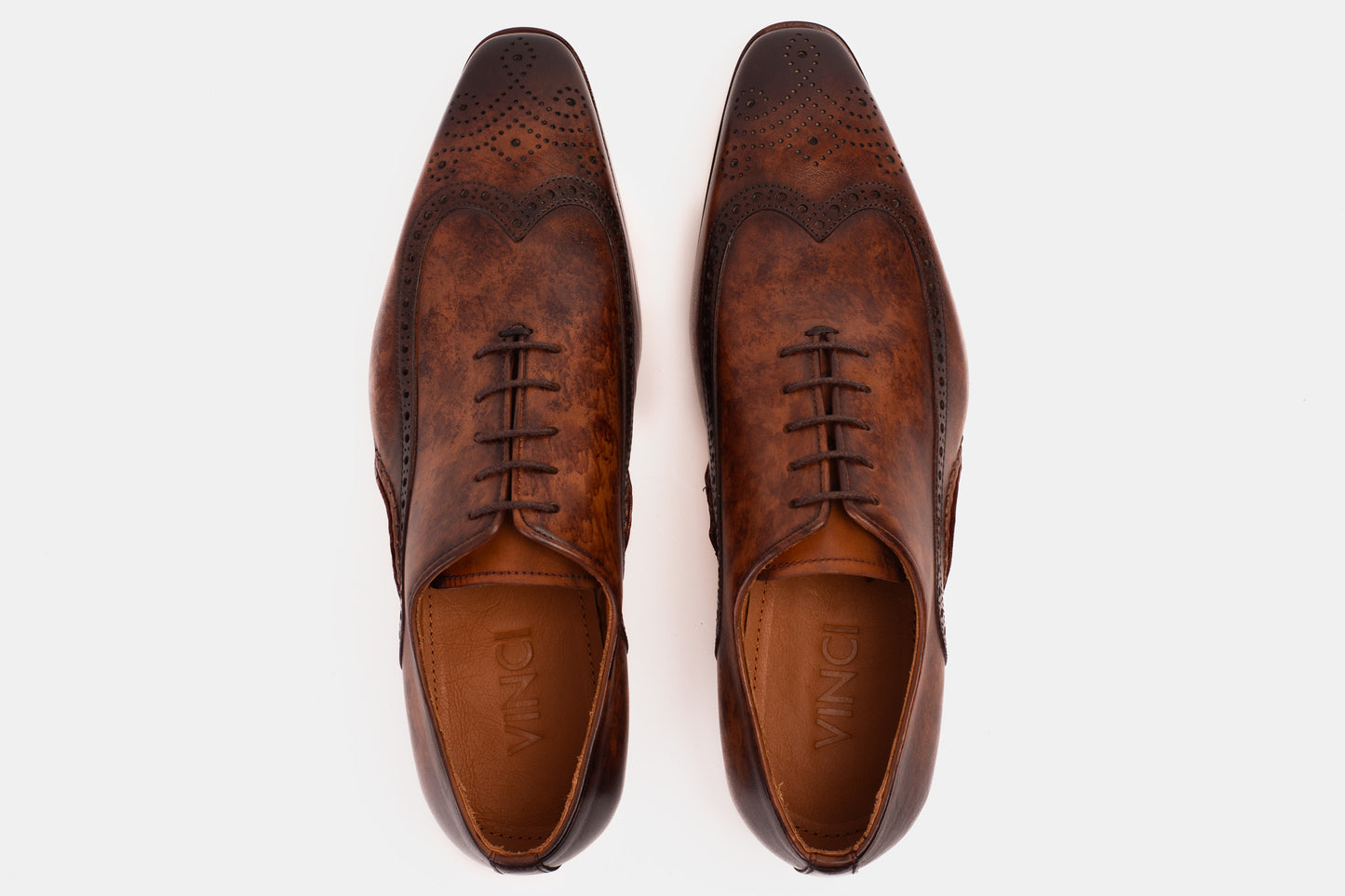 The Royal Hand Craft Brown Wingtip Oxford Men Shoe