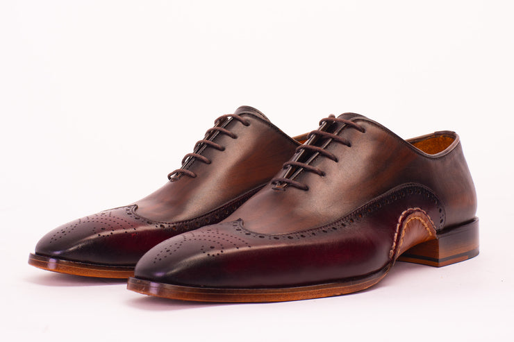 The Royal Hand Craft Burgundy Wingtip Oxford Shoe