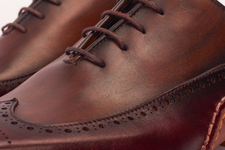 The Royal Hand Craft Burgundy Wingtip Oxford Shoe