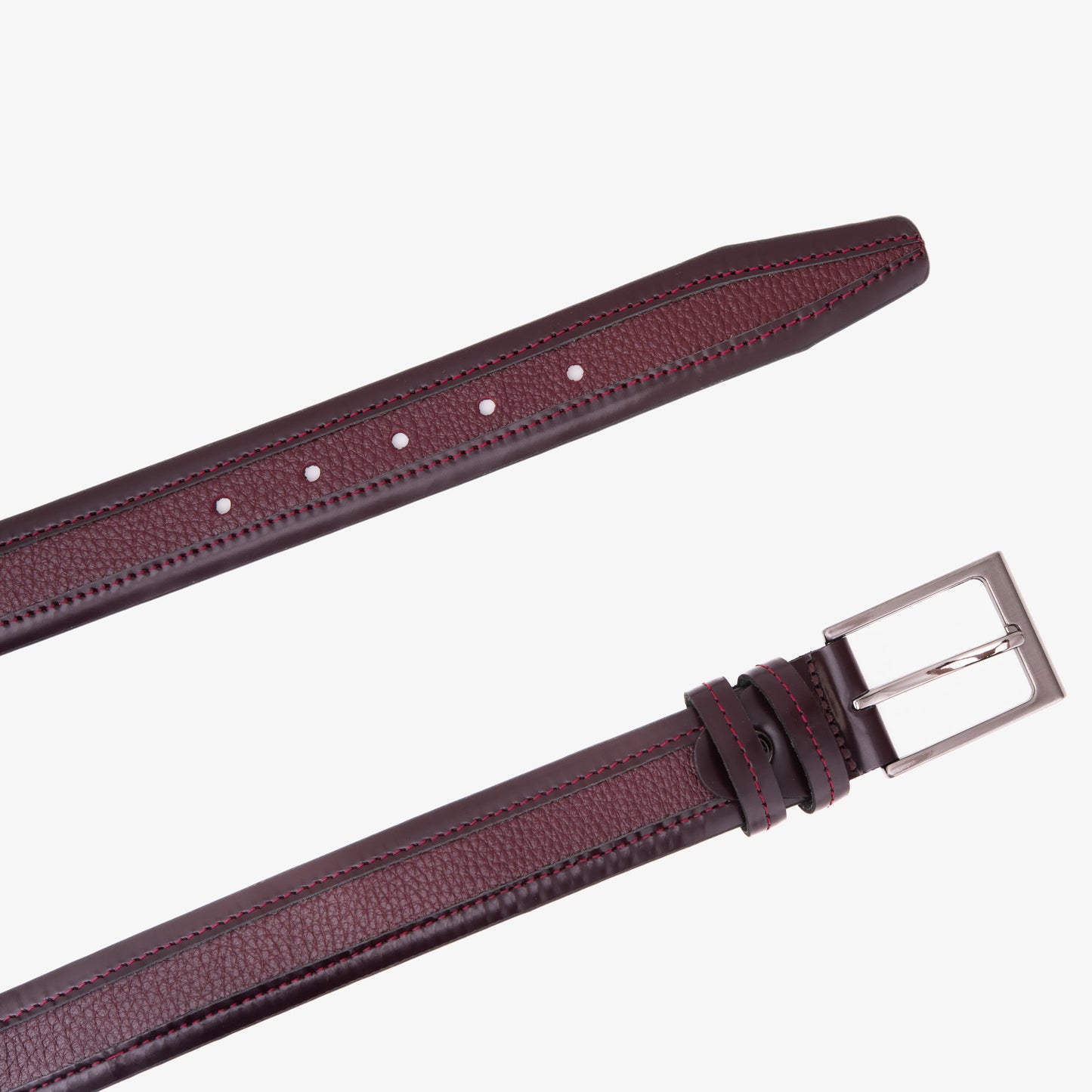 The Everest & Rockwell BurgundyLeather Belt