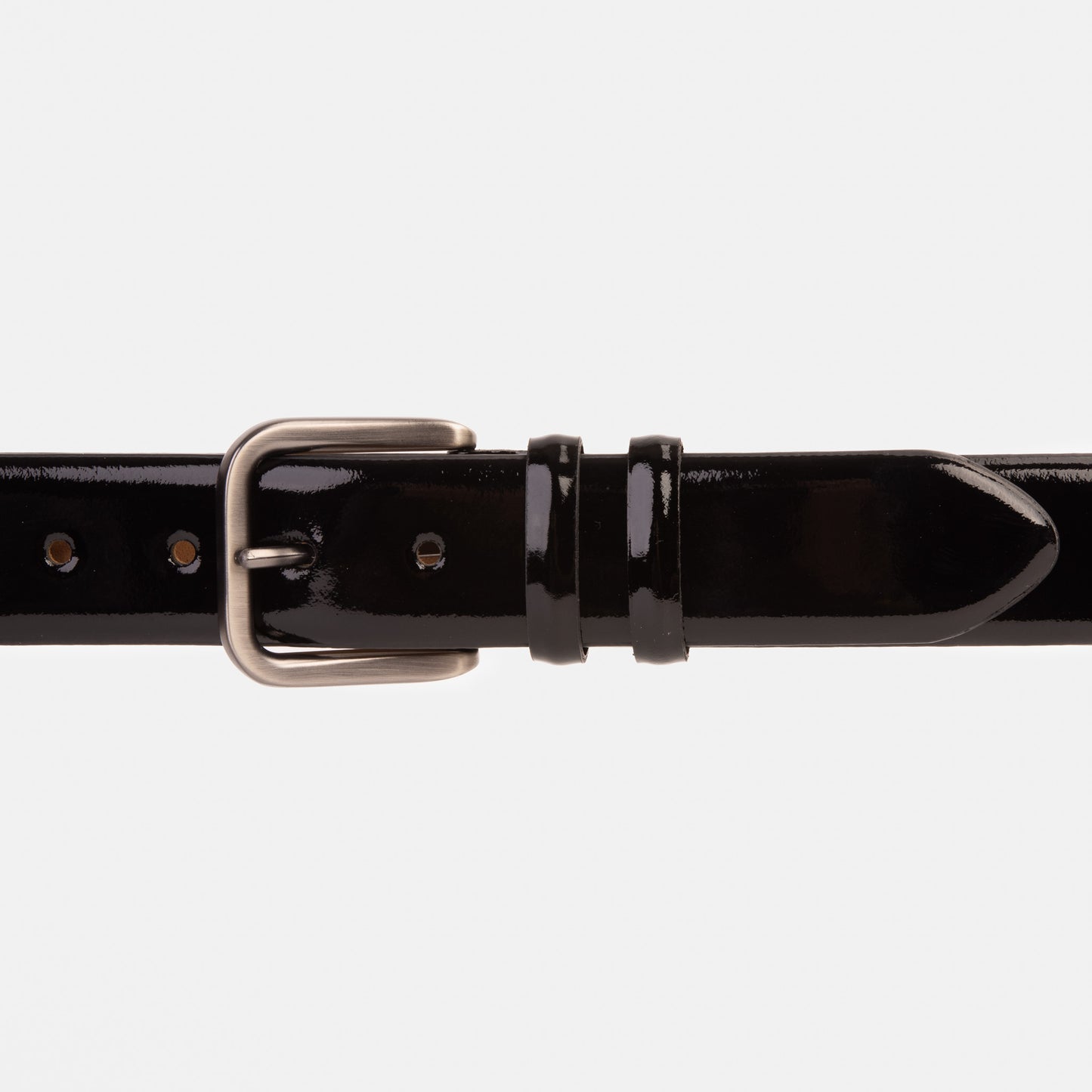 The Royal Hand Craft Black Patent Leather Belt
