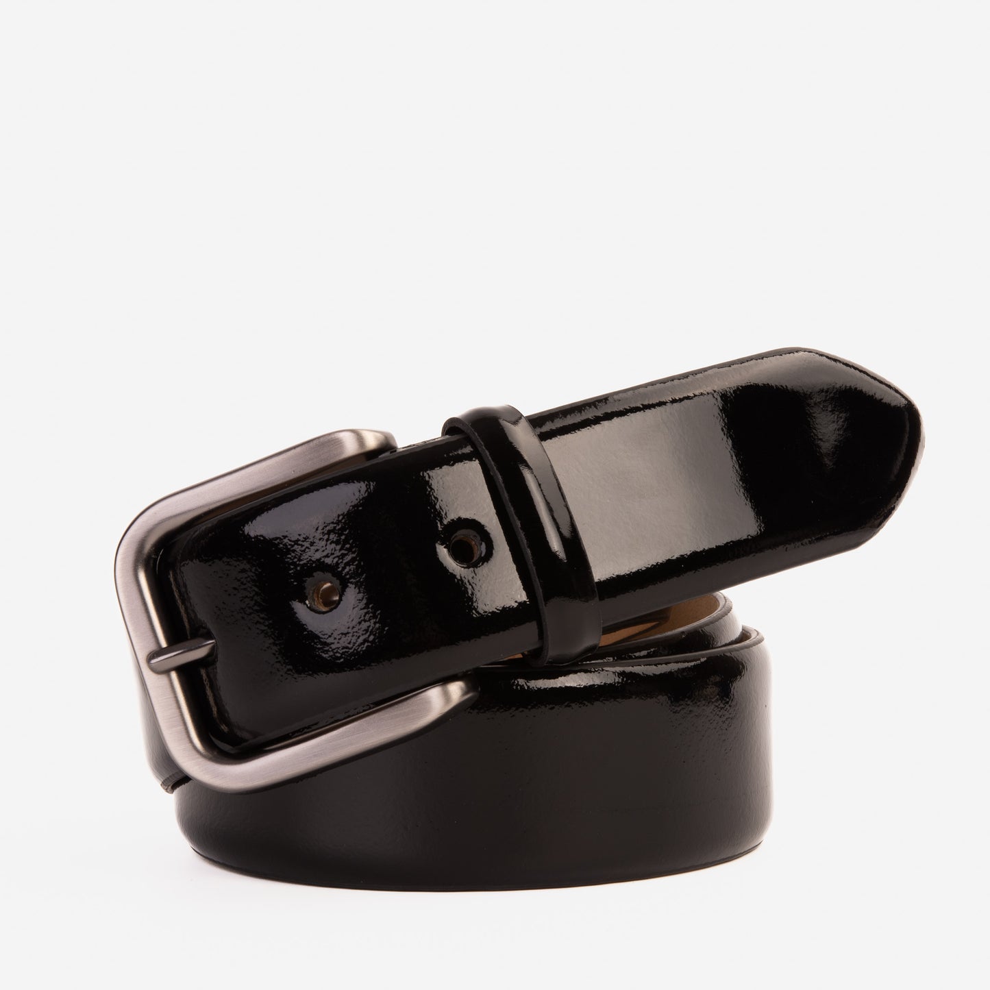 Cinturón de charol negro Dodoma 
