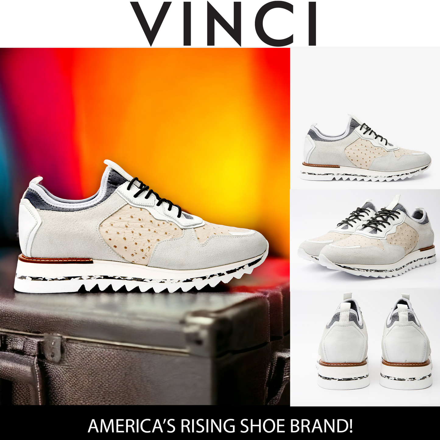 The Sopez White Leather Men Sneaker