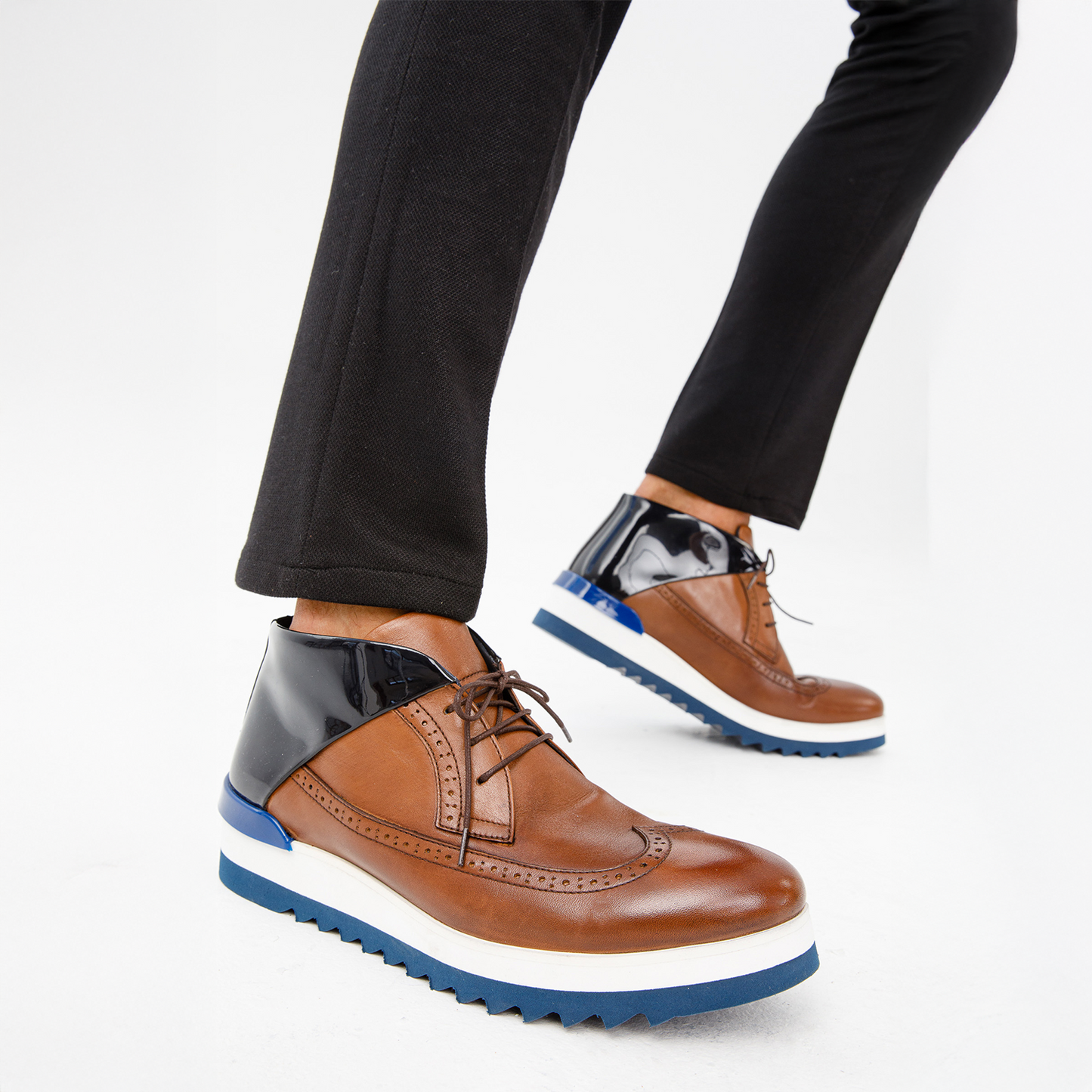The Kagan Tan Wingtip Chukka Men Sneaker Boot