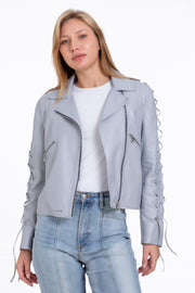 The Isola Leather Gray Jacket