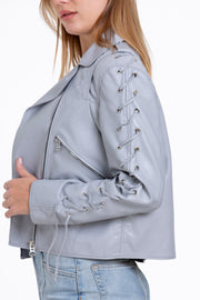 The Isola Leather Gray Jacket