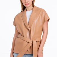 The Smithfield Leather Cookie Wraparound Vest Women Jacket