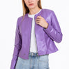 The Havnen  Lilac Leather Women Jacket