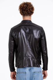 The Leith Black Leather Jacket