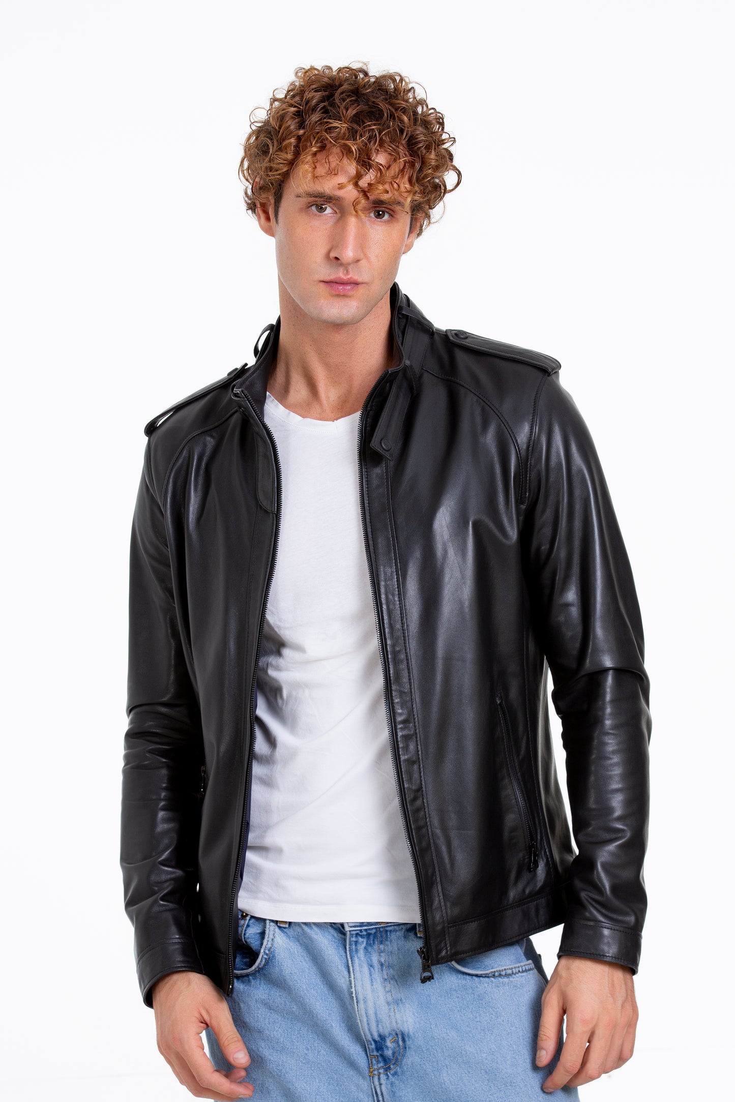 La chaqueta de cuero negra para hombre Vinohrady 