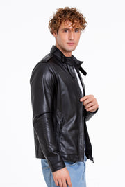 The Vinohrady Black Leather Jacket