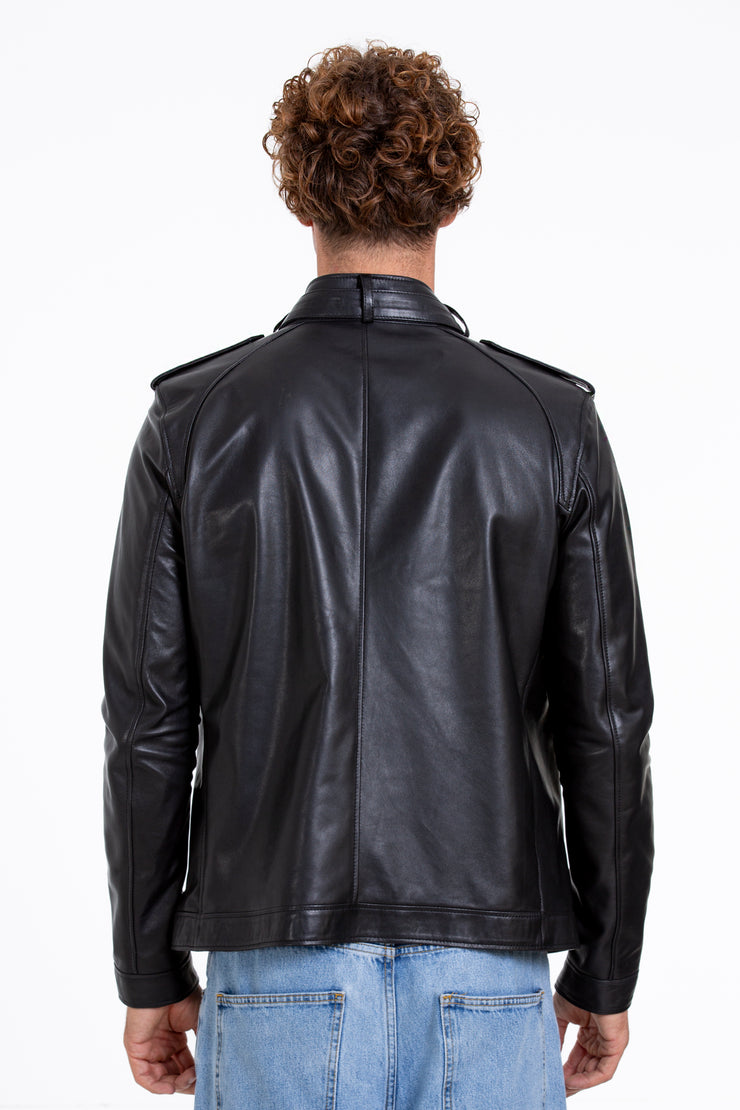 The Vinohrady Black Leather Jacket