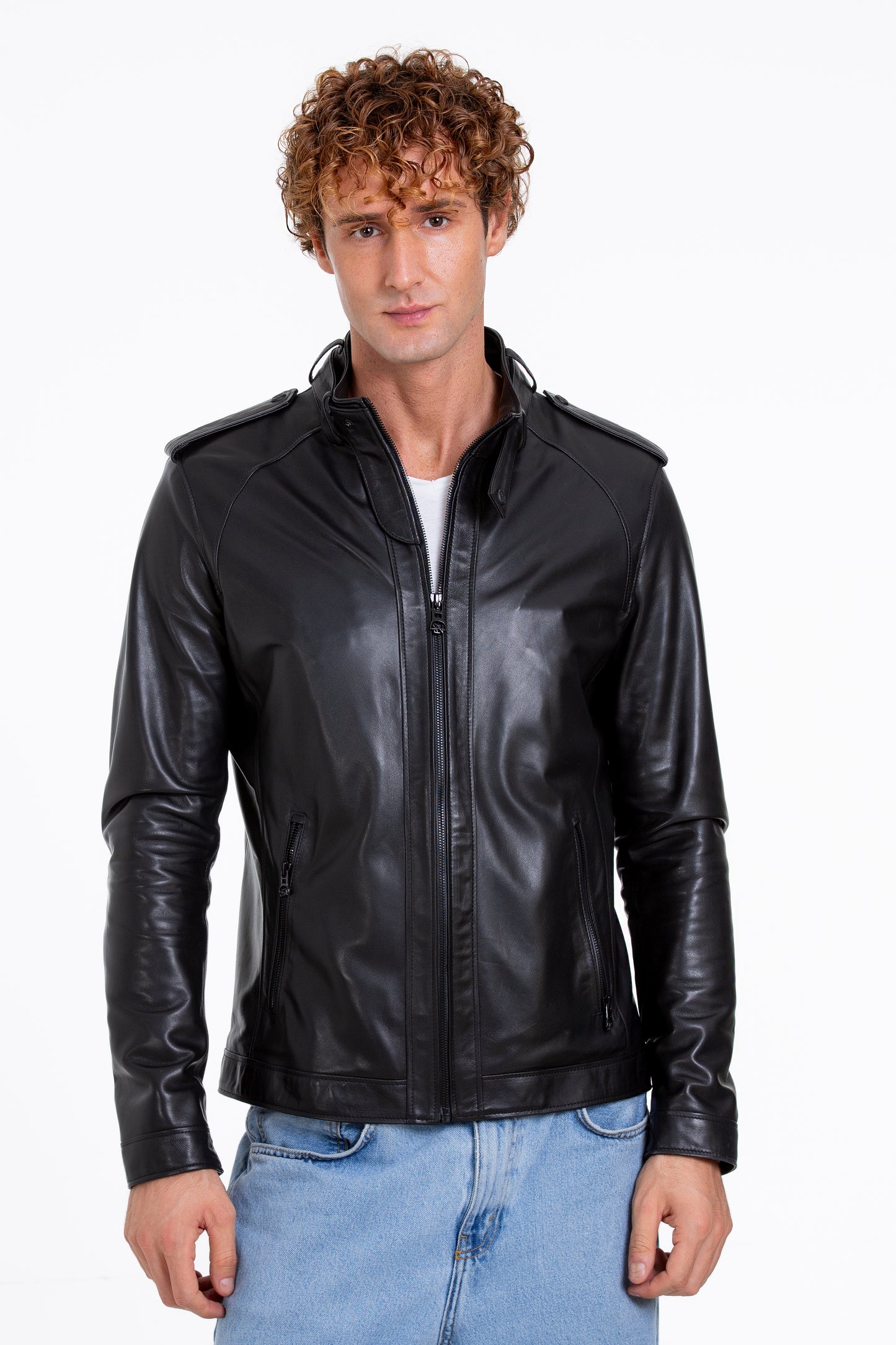La chaqueta de cuero negra para hombre Vinohrady 