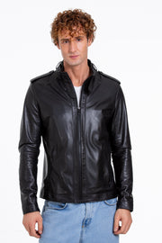 The Vinohrady Black Leather Jacket