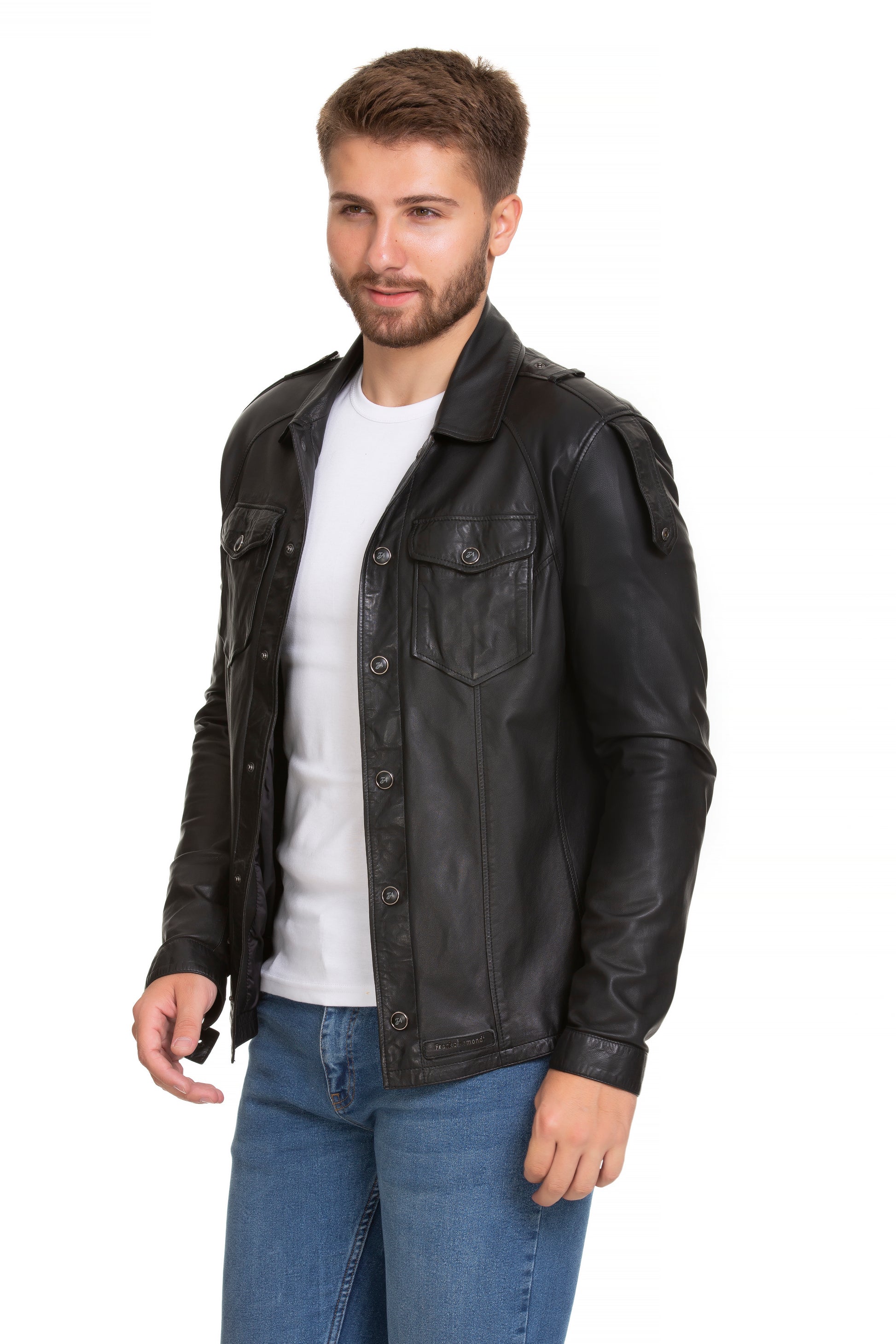 The Sabariego Black Leather Men Jacket – Vinci Leather Shoes